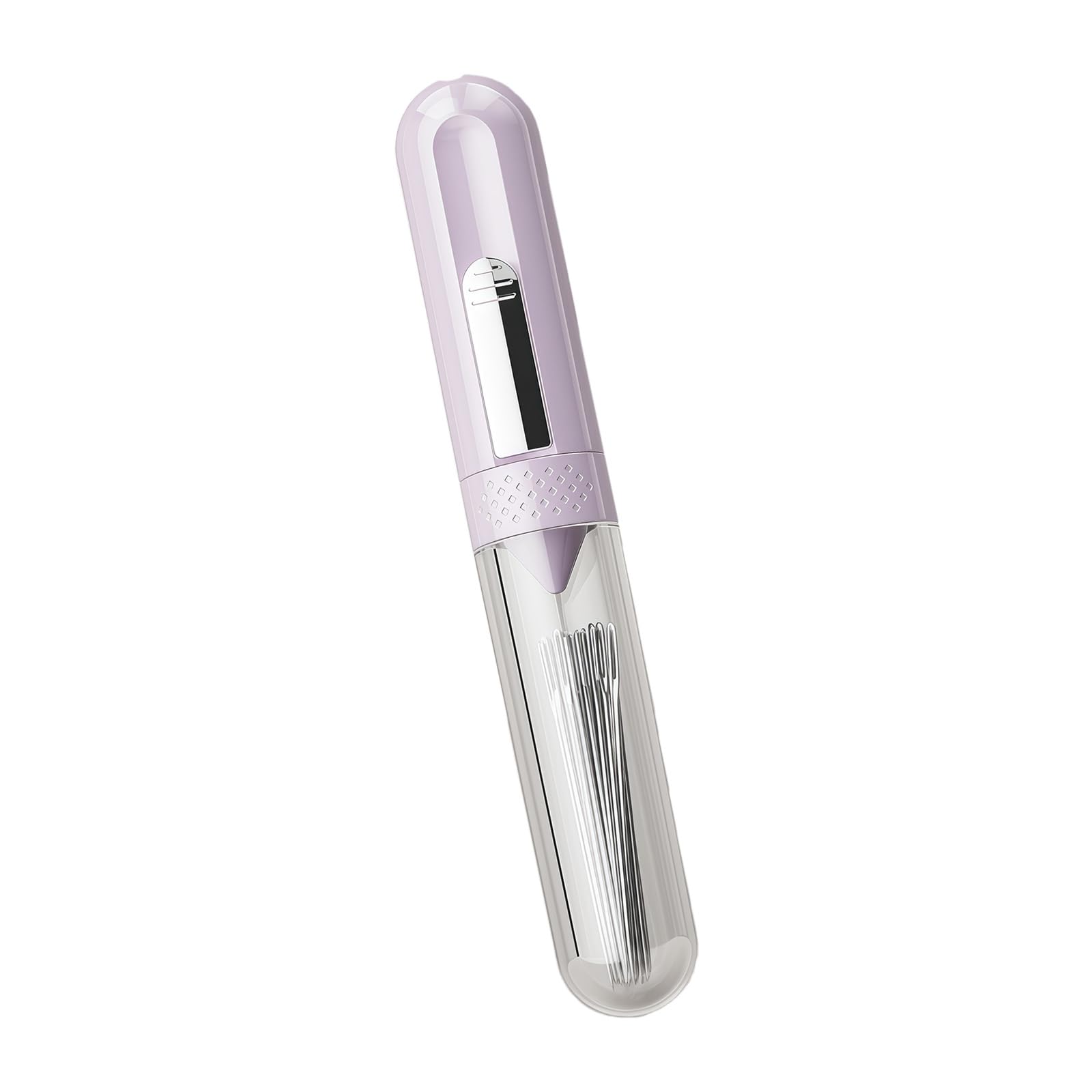 Professional Sewing Tool Needle Threader Seam Unpicker Metal Thimble with 8 Needles and Clear Holder Garment Repair Home Sewing Equipment