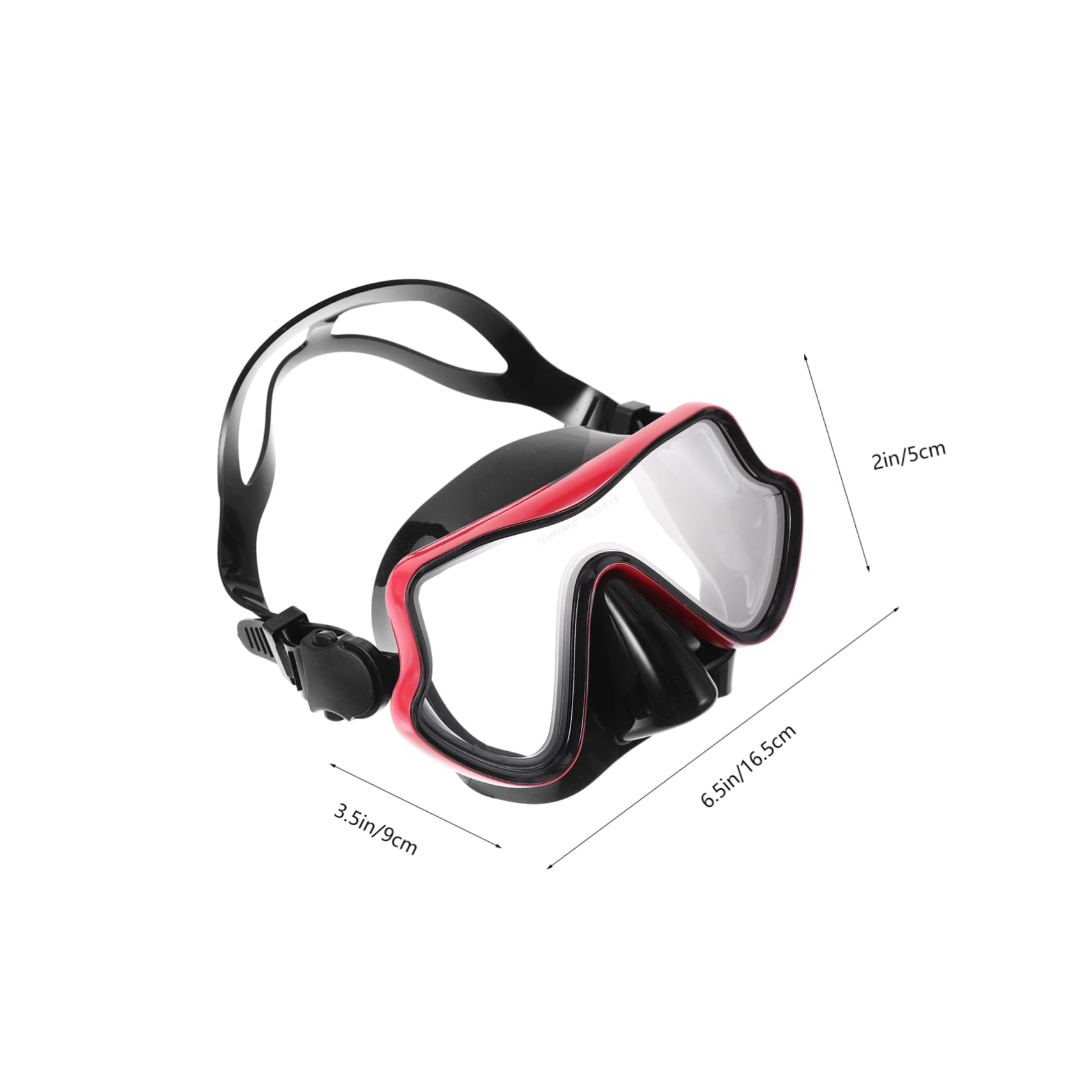 NULYLU Snorkeling Gear Set for Adults Mask Snorkel Red Frame Black Easy to Use Enjoyable Dive Experience
