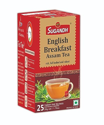 Image of Sugandh English Breakfast Assam Tea Rich and Robust Taste - 25 Tea Bags