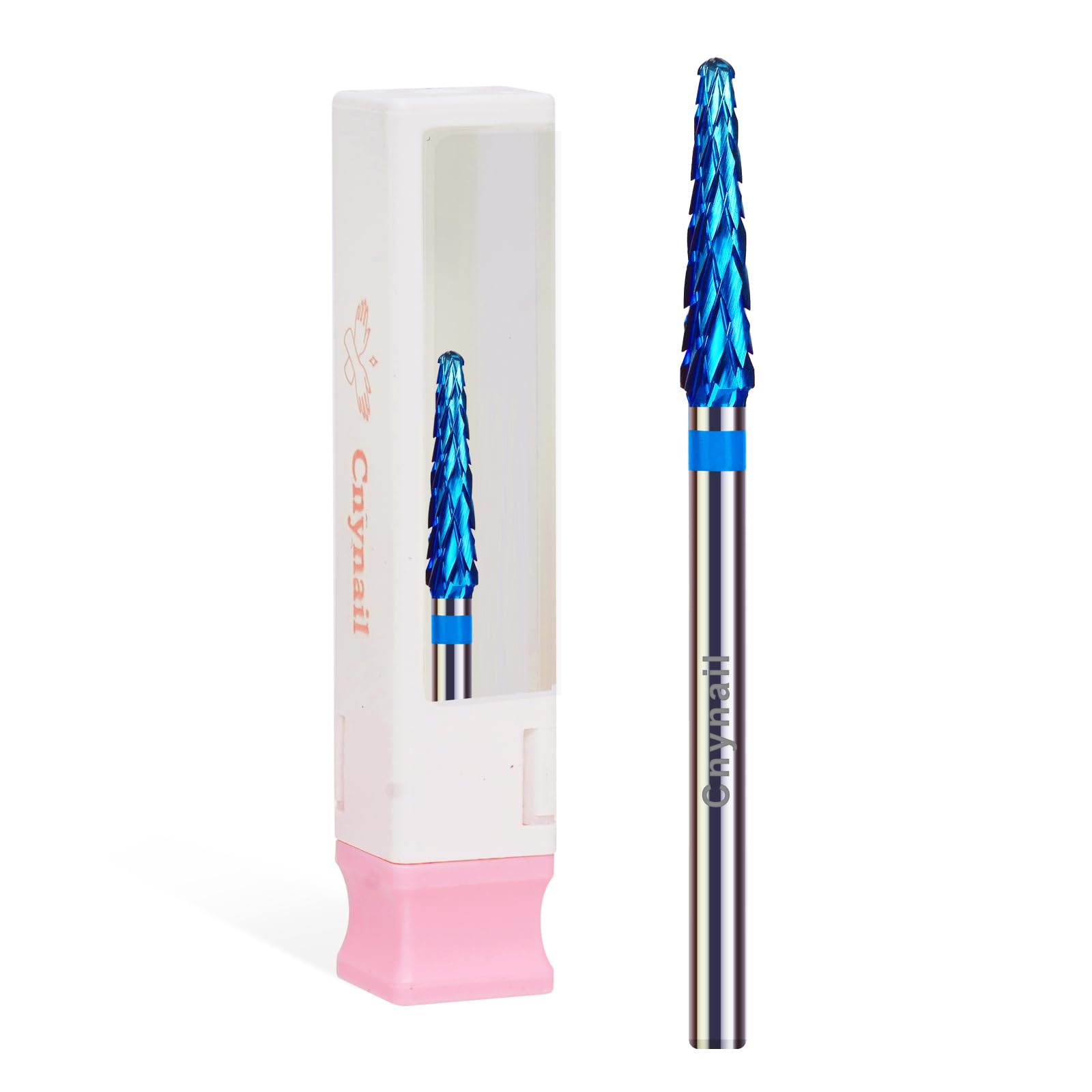 Cnynail 3/32" Small Cone Clean Medium Grit Carbide Cuticle Cleaner Bit for Electric Nail Drills – Professional Manicure Tool for Nail Salons and Home