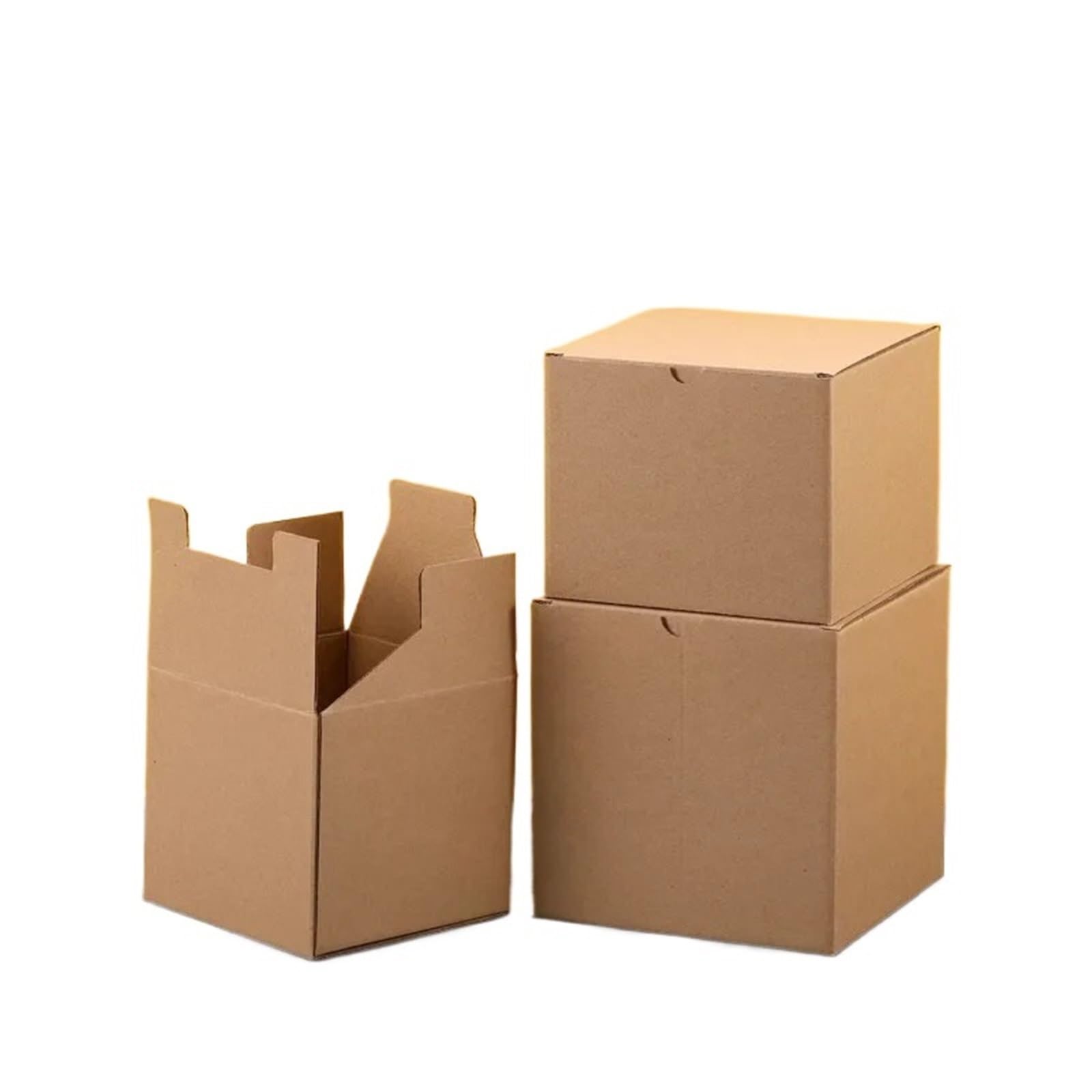 Packung Kraftpapier-Lippenstiftetuis 20 Stück quadratische, dreilagige, faltbare Geschenkbox | For Make-up-Zubehör, Spielzeug, Geschenk(10x10x10cm)