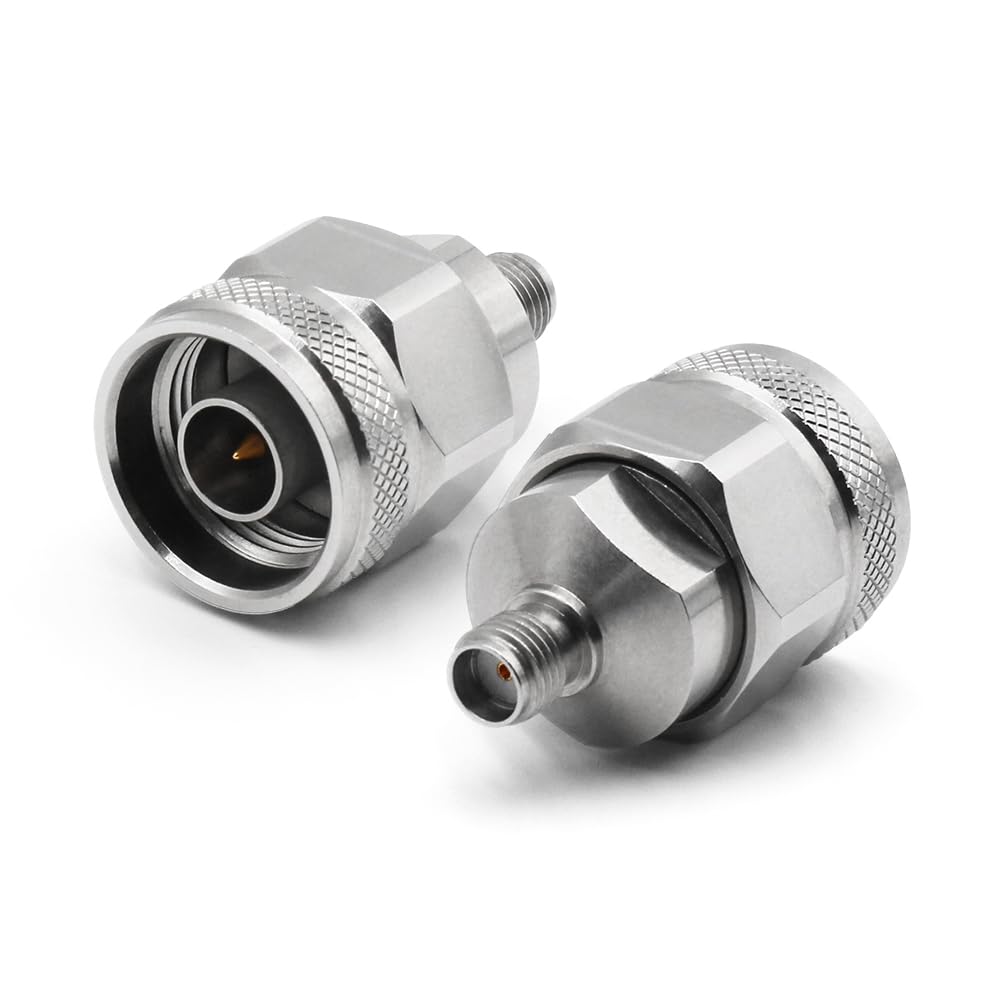 EVONTRO N Male to SMA Female RF Coaxial Adapter, 50 Ohm DC–18GHz, Stainless Steel, Gold Plated Pin, Low VSWR Microwave Connector-image-4
