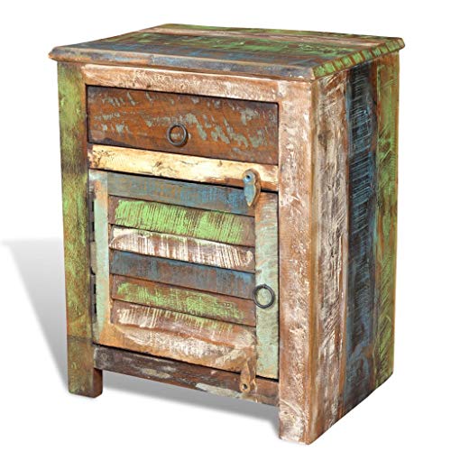 vidaXL-End-Table-w-1-Drawer-1-Door-Reclaimed-Wood-Side-Storage-Cabinet-Stand 51+8pd3KXsL