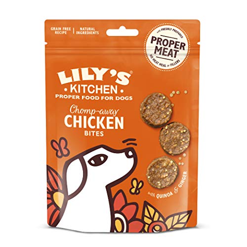 Lily's Kitchen Friandises Morceaux de Poulet Chomp-Away Chicken Bites pour Chien 8 Unités 70 g