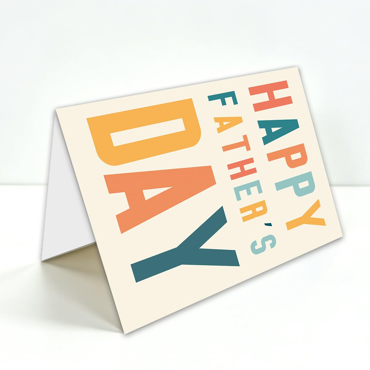 Biglietto per la festa del papà per papà, regalo per la festa del papà, con busta kraft e adesivo dorato