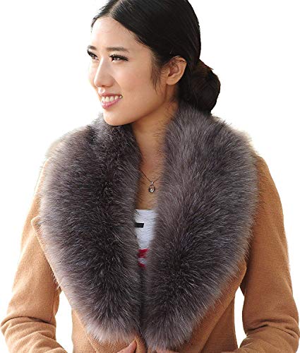 i-Furzone cuellos de pelo Bufanda Gris 100 cm