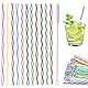 Strohhalme Plastik - 60 Stück Plastik Strohhalme Wiederverwendbar mit 1 Bürste - Trinkhalme Plastik für Kinder und Cocktail - Strohalme für Hochzeit und Sommerfest - Gicctyble
