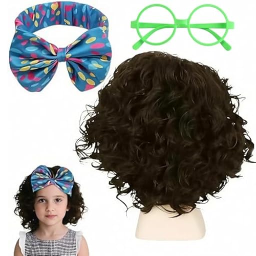 Eowppue Set de Cosplay Mirabel Madrigal – Peluca, Gafas Verdes y Banda Azul – Disfraz Infantil para Fiestas, Halloween y Cumpleaños | Ya disponible en tu tienda friki favorita! En mundofriki.es!