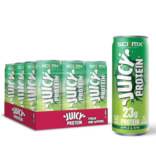 SCI-MX Juicy Protein Sparkling Protein Water Apple & Kiwi Flavour 330ml x 12