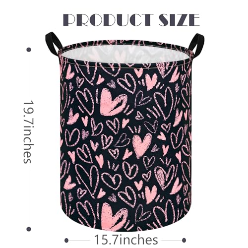 Image of MAIZMZ Girls Room Storage Basket Decor Organizer Bins Kids Hamper Storage Bins Toy Box Women Laundry Basket Large Canvas Collapsible Chest for Home /Dorm /Kitchen /Pet /Office /Closet /Shelf /Gift Baskets