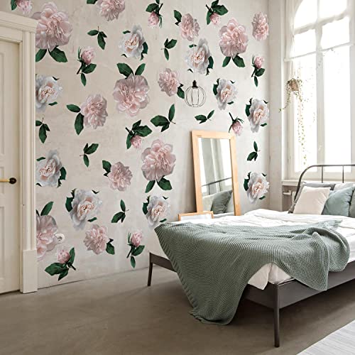 WALPLUS Wall Stickers Room Decor Gifts for Girls Peel and Stick Removable for Nursery Kids Toddler Bedroom Living Room Kitchen Oversized Classic Roses 16 Pieces - Image 3