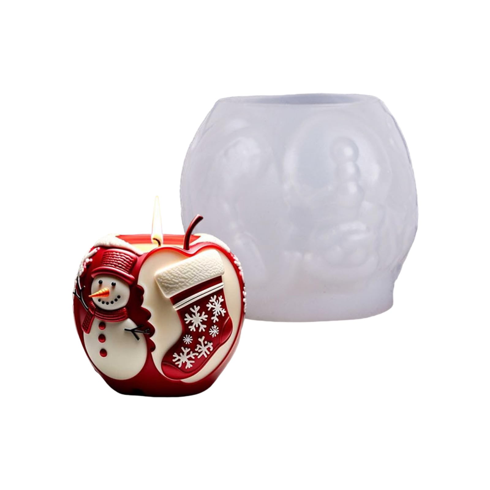 Tsophreniq Silicone Mold with Christmas Accents for Soap and Chocolate Molds Multipurpose Silicone Mold for Seasonal Design