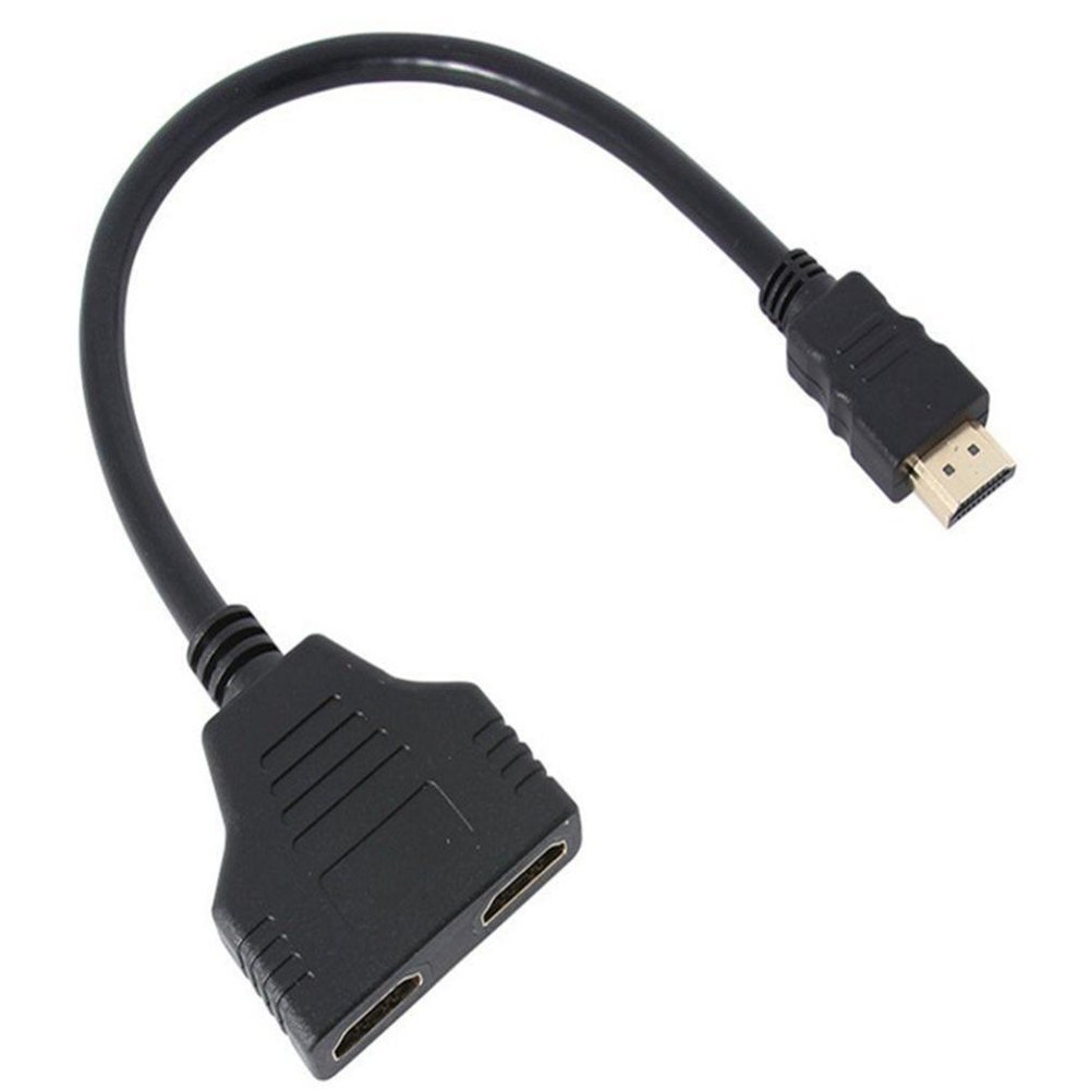 ZYuoo Diviseur de câble HDMI 1080P mâle vers Double HDMI Femelle, Adaptateur 1 vers 2 Voies