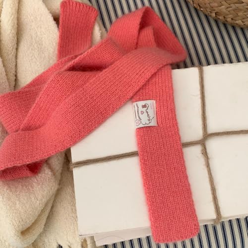 1pack Narrow Scarf Long Knitted Thin Scarf Autumn Warm Scarf Decoration Scarf Fashion Accessory4