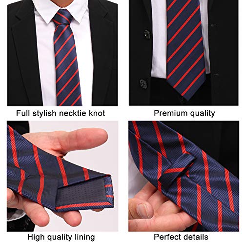Adulove Men'S Necktie Classic Silk Tie Woven Jacquard Neck Ties 6 Pcs thumb #4