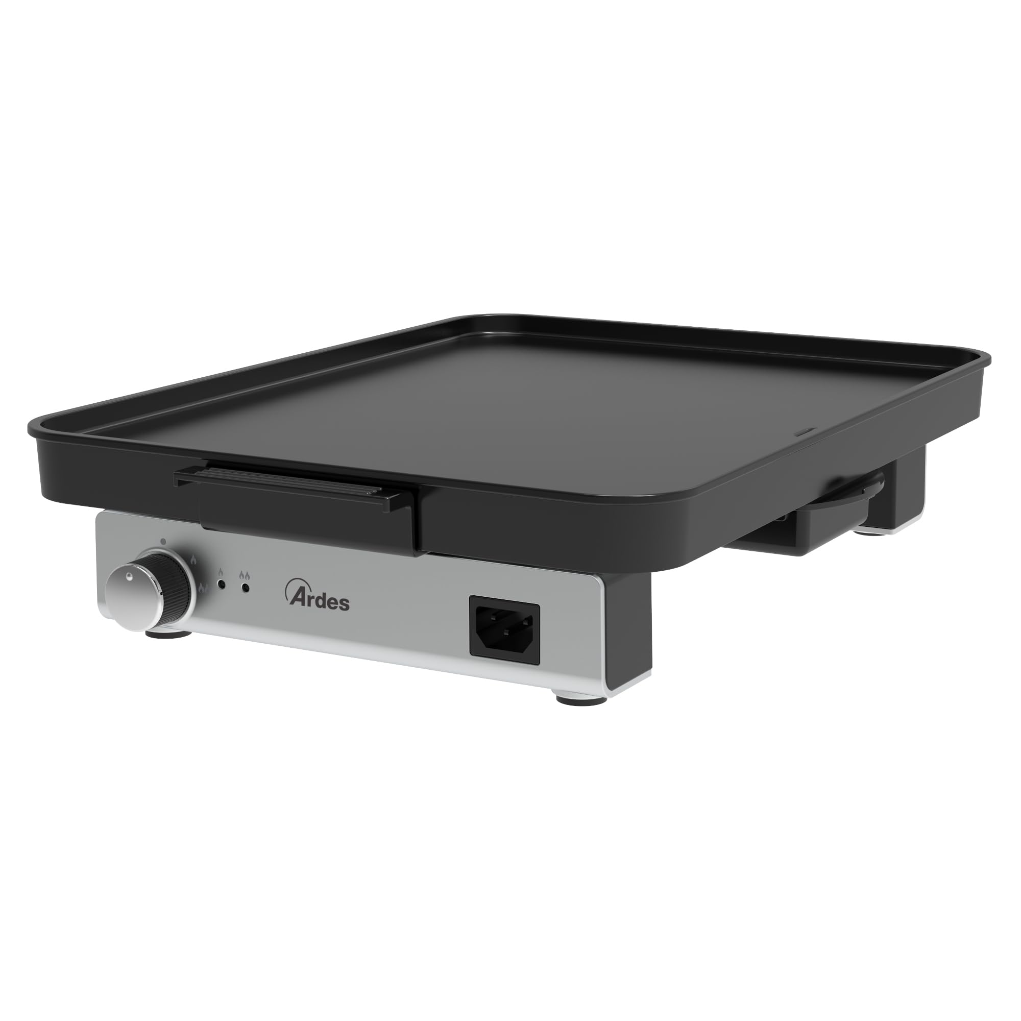 ARDES - ARGRILL02 Piastra Elettrica OPTIMUS Griglia 40x30 cm 1800 W- Piastra Antiaderente Calda in 2 Minuti con Temperatura Regolabile - Piastra con Vassoio Raccolta Grasso