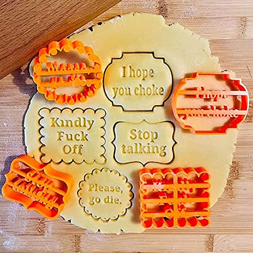 Cookie Molds with Good Wishes, Funny Cookie Cutters Adult