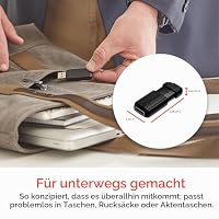 Verbatim PinStripe USB-Stick 16GB I USB 2.0 I USB Speicherstick I für Laptop Notebook Ultrabook TV Autoradio I USB 2.0 Stick I Datenstick mit Schiebemechanismus I Schwarz – Ansicht 7