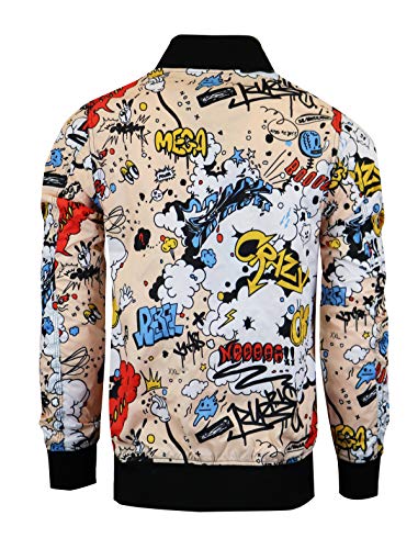 Image of Screenshotbrand Lightweight Hooded Water Resistant Windbreaker - Zip-up Fashion Map Print Rain Jacket