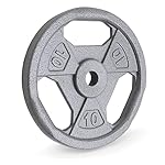 Marcy Classic 1" Cast Iron Standard Grip Plates for Strength Training and Weightlifting