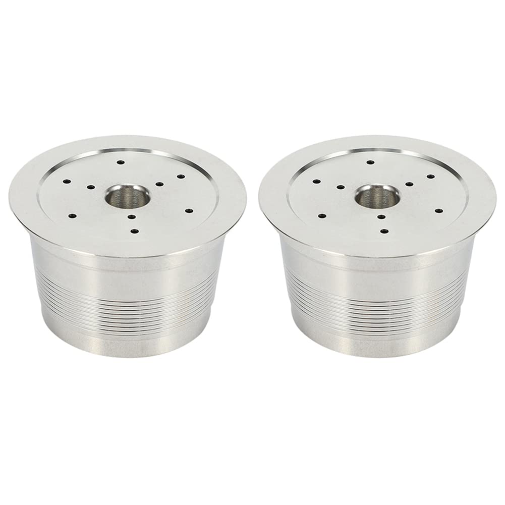 2X Compatible para Cafeteras Caffitaly Fabricante De Acero Inoxidable Cápsula Recargable Reutilizable