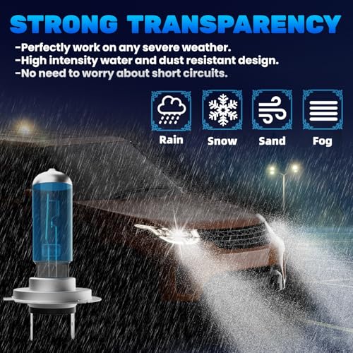 Image of Headlights Fit for Kia Optima 2001-2002 Halogen Headlight Bulbs,H7 High Beams+ H7 Low Beams Bright Front Lights,Plug And Play,Pack of 4