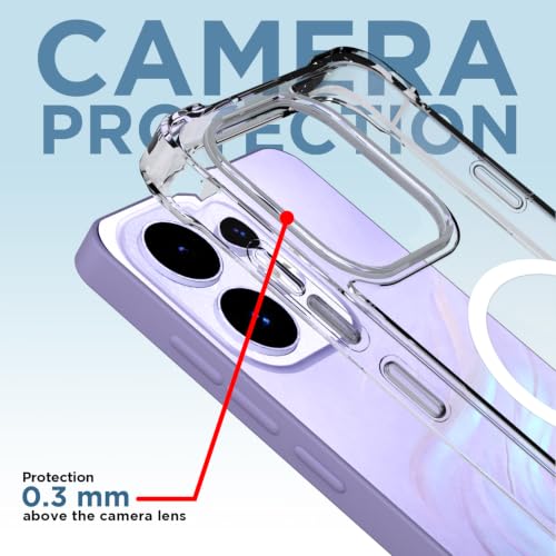 Image of Outlouders Back Cover for Oppo Reno 16 5G | Magnetic-Safe | Transparent PC + TPU | Magnetic Support | Shockproof Protection Bumper Case (Transparent)