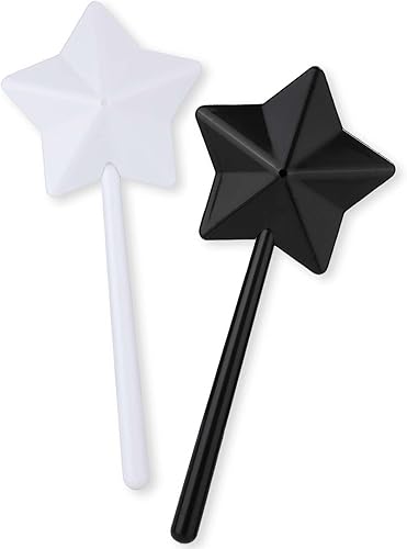 2 saleros y pimenteros, varitas mágicas, dúo de condimentos de sal, especias, estrellas, palillo recargable en forma de pentagrama con agujeros para