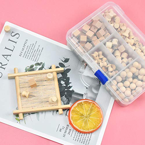 180 Pezzi Puntine da Disegno di Legno, Legno