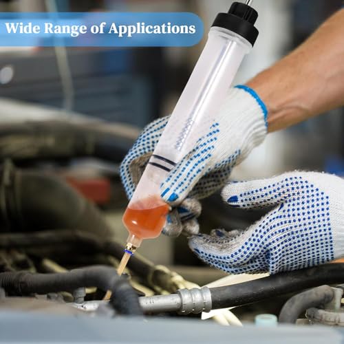 Image of Oil Extractor Kit, Manual Oil Fluid Extractor & Filler Pump, 500cc Capacity, for Refilling Brake Fluid, Power Steering Fluid, Or Transmission Oil