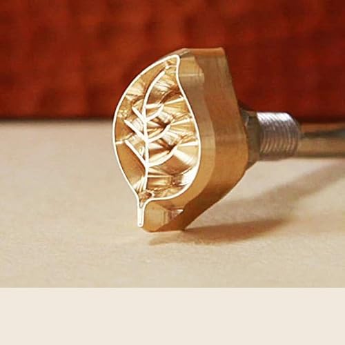 KUNNKENN 焼印 焼きごて ミニ葉っぱ 焼印 11 x 15mm|No.10-S|真鍮 | 木の葉 焼き印 食パン パン 和菓子 製菓 カステラ どら焼き まんじゅう 饅頭 どらやき 秋の焼印 名入れ 印 ガスコンロ パン作り オリジナル まな板 母