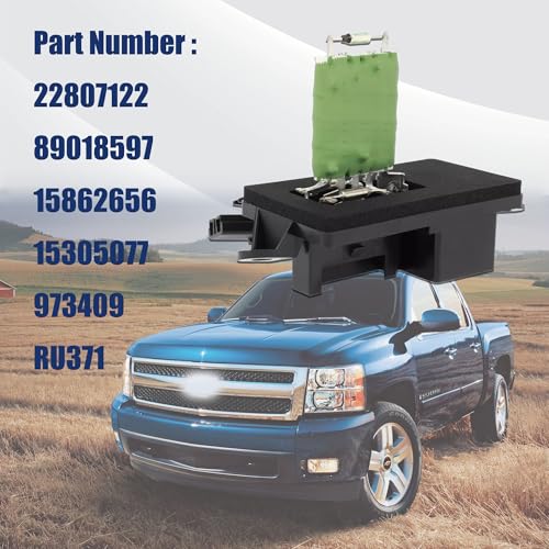 Image of AITKEN Blower Motor Resistor compatible with Chevrolet Silverado 1500 Chevy 2500 Suburban GMC Sierra Yukon 2500 /3500 Ref #22807122, 89018597, 89019089.