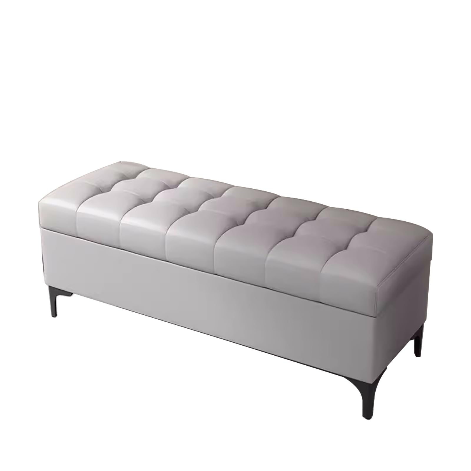 LWJSOCP Gray Upholstered Storage Bench with Shoe Organizer59in Entryway ating for Bedroom Living Room and HallwayStylish Fur Solution for Home Organization