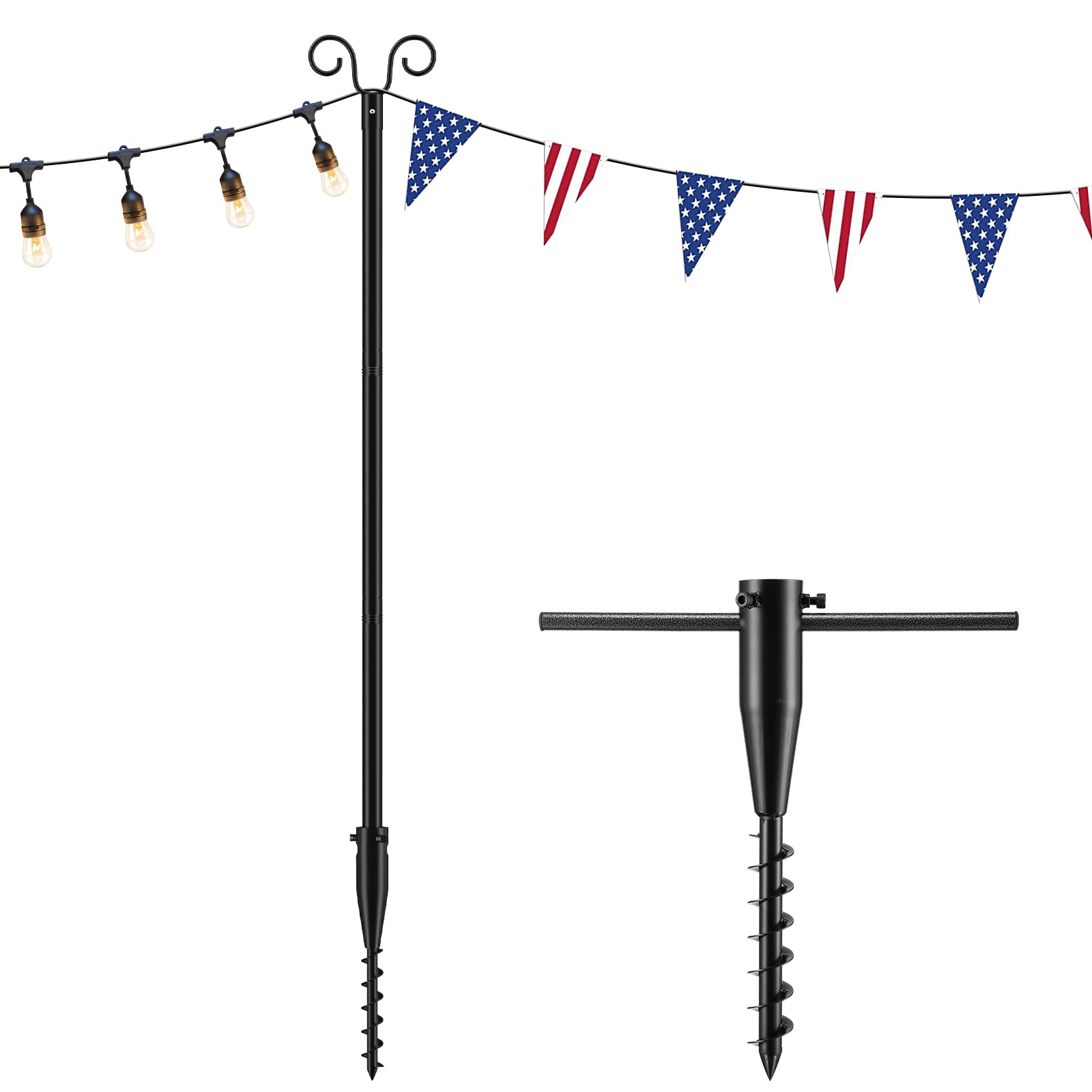 outdoor string light stakes