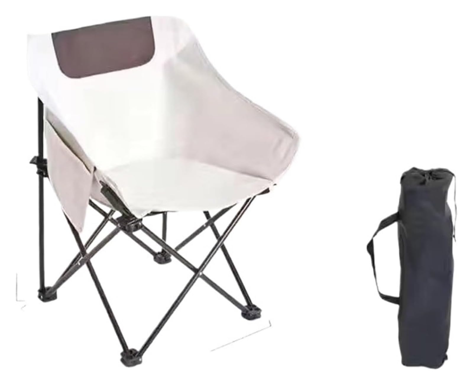 vfdaSWQQ Outdoor folding chair, Travel Ultralight Folding Chair for Outdoor Camping,Portable Beach Hiking Picnic,Fishing Tools(White)
