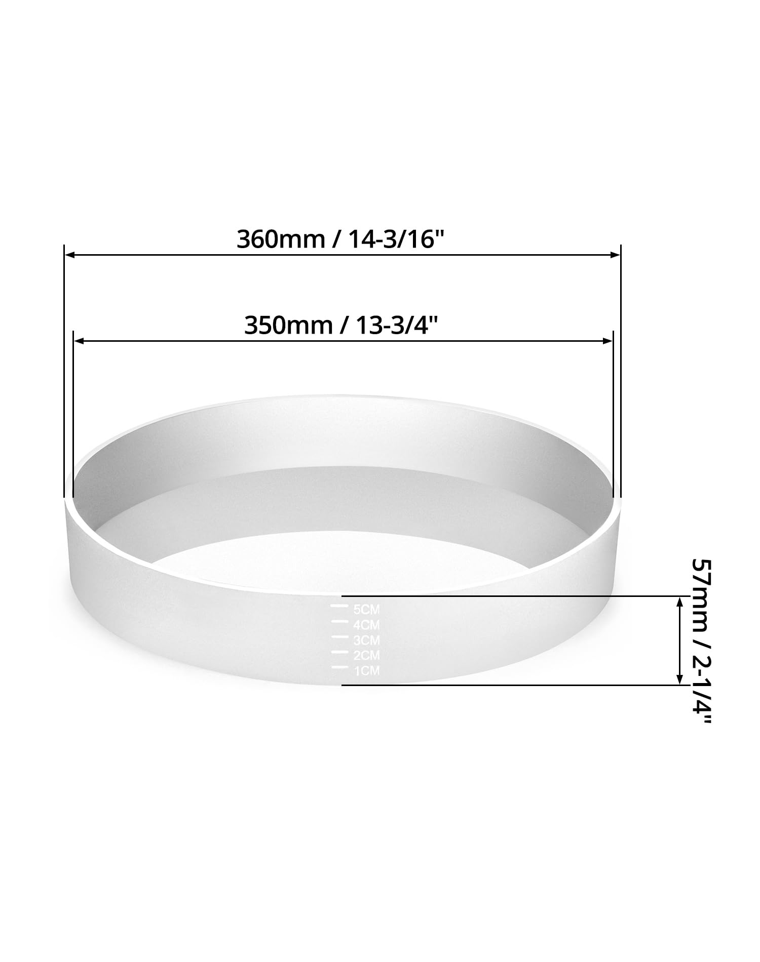 QWORK® Stampo in Silicone Rotondo da 35 cm, stampi in Resina epossidica, stampi per vassoi in Resina di Grandi Dimensioni, per Realizzare tavoli, vassoi, ECC.