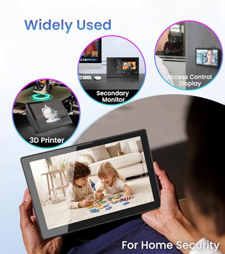 Image of NLIEOPDA 7 Inches Touchscreen Monitor, HD 1024x600 IPS LCD Capacitive Touch Screen Compatible with R Pi 4B /3B+ /3B /2 /1B+ /Zero Ora Pi 5 Por /3 Plus /3B /4B Ban Pi and Windows 10 /8 /7 (CX-080-A US)