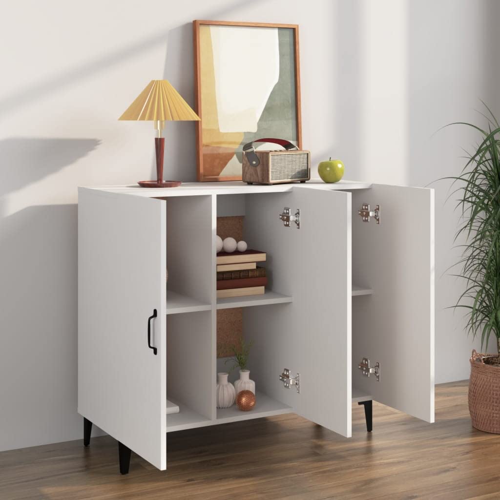 VidaXL Buffet Armoire De Rangement Organisateur De Maison Meuble De Rangement Armoire De Salon Intérieur Gris Béton Bois D'Ingénierie 90x34x80 Cm