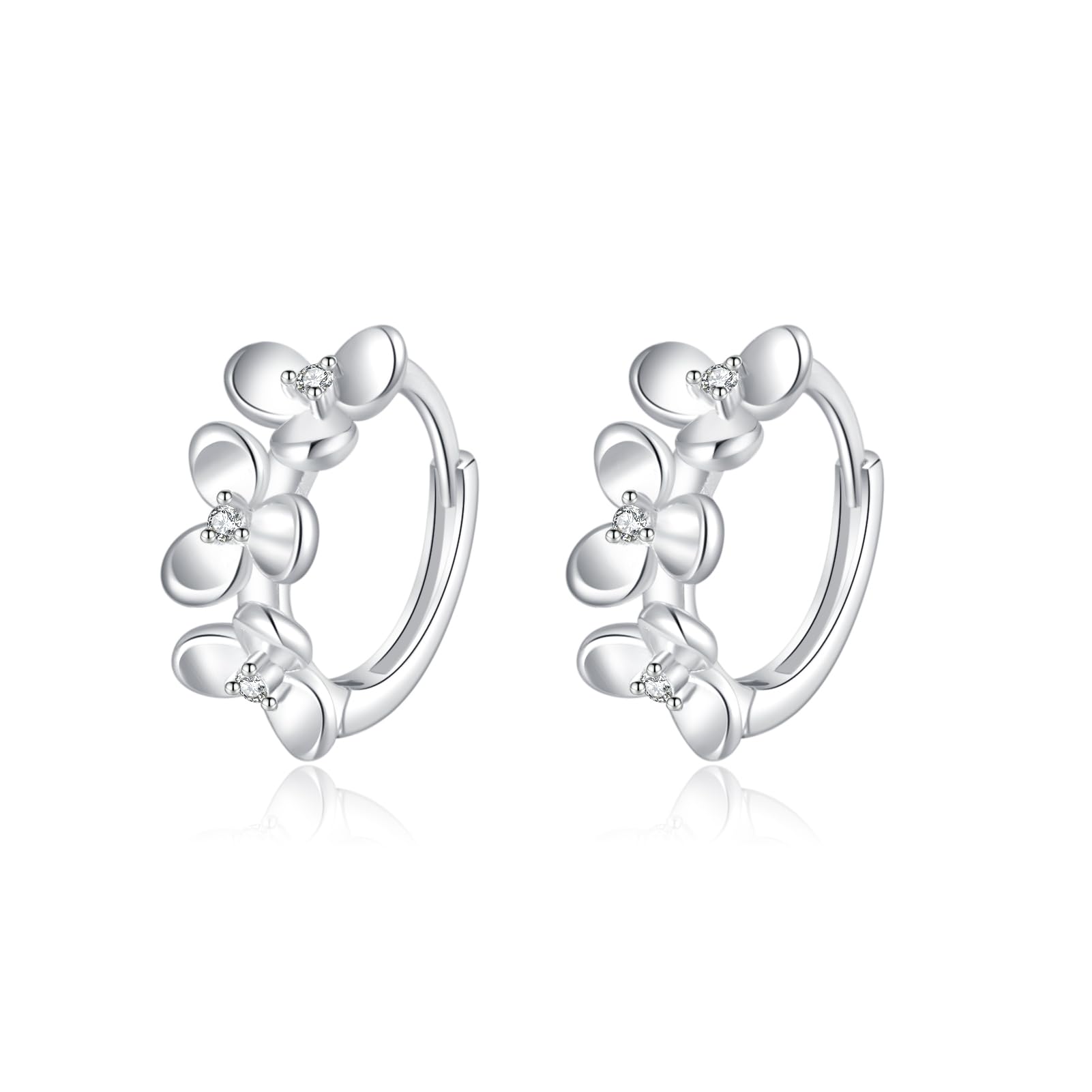 SLUYNZ 925 Sterling Silber CZ Ohrclips Knorpel Ohrringe Ohne