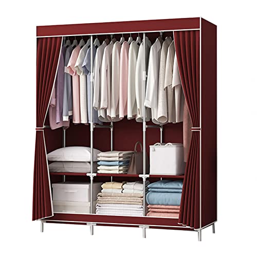 Armoire en tissu portable grand volume penderie avec tringle