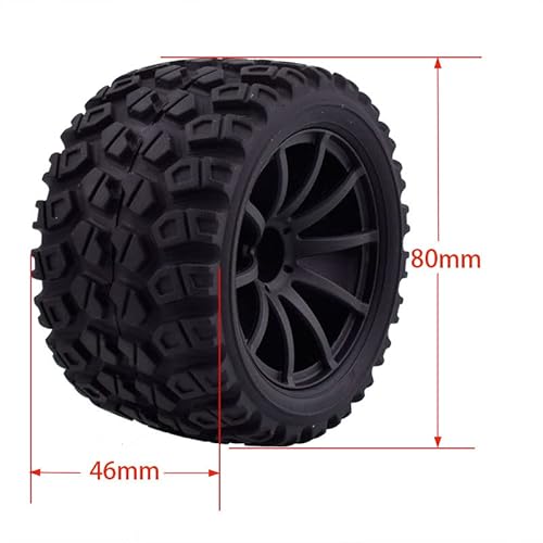 Shaluoman Rc Tires And Wheels With Foam Inserts For Rc Truck Remote Control Off Road Car #TOP2