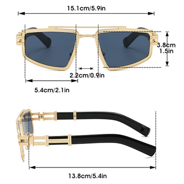 bullabulling Retro Pilot Sunglasses Fashion Cat Eye Black Shades UV400 Trending Punk Women Luxury Sun Glasses4