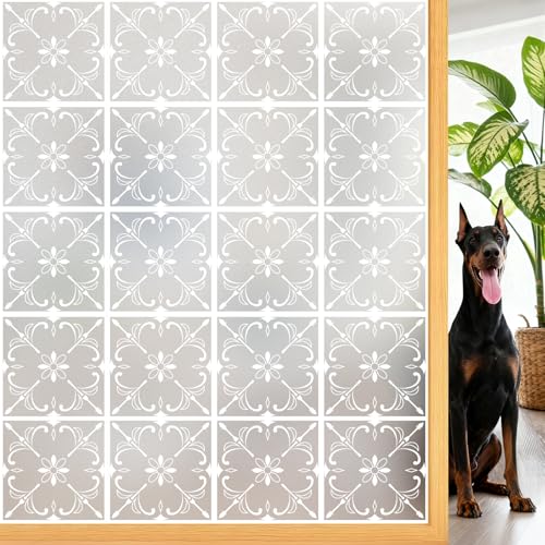 Coavas Privacy Window Film Static Cling, Decorative Frosted Cover...