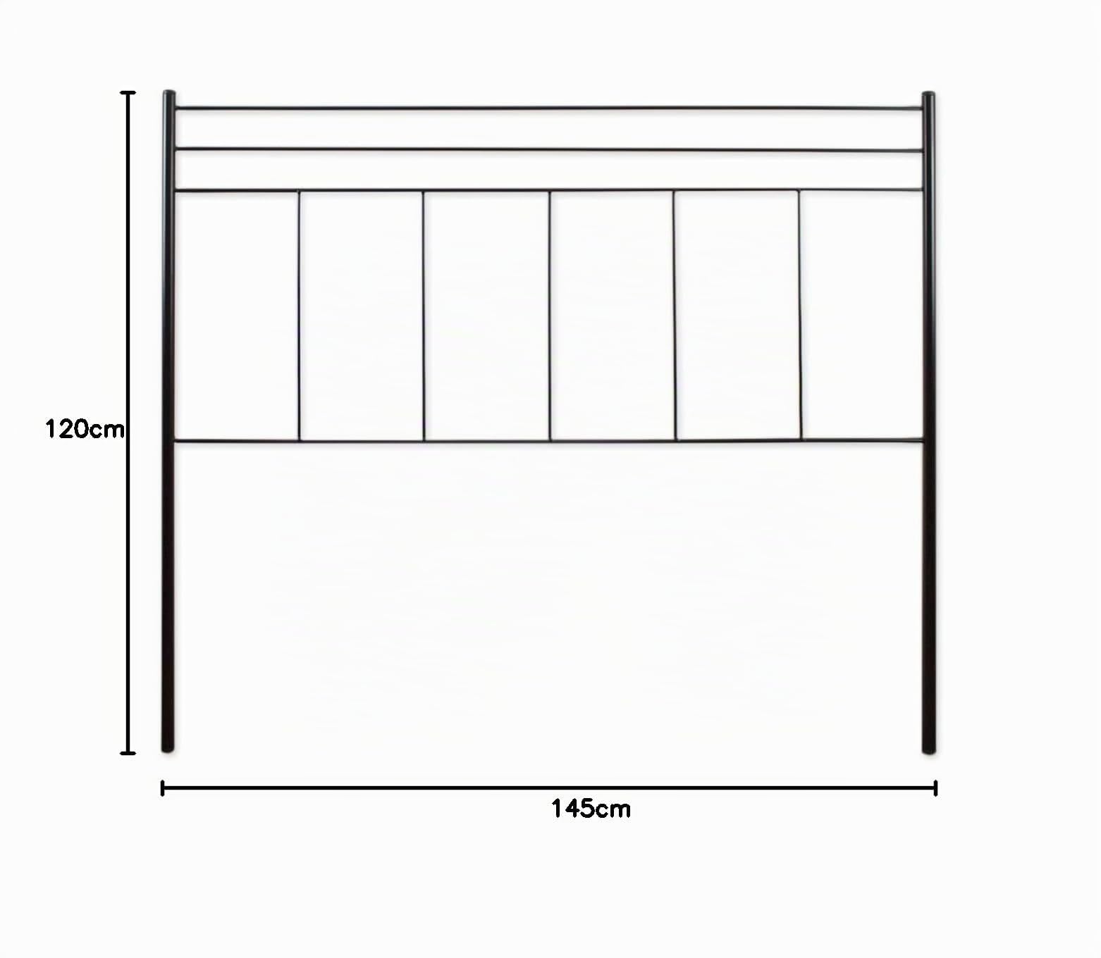 El Herrero Cabecero de Forja Mikel | Cabezal para Cama de Matrimonio e Individual | Producto Artesanal, Hecho en España (para Cama de 135 (140cm), Black)