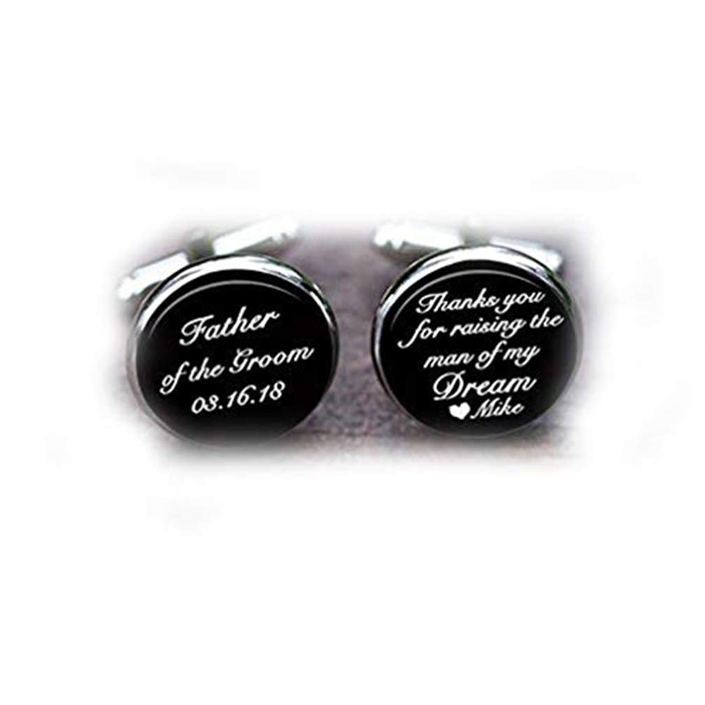 Vierkante Rhodium Manchetknopen | Gepersonaliseerd Cadeau