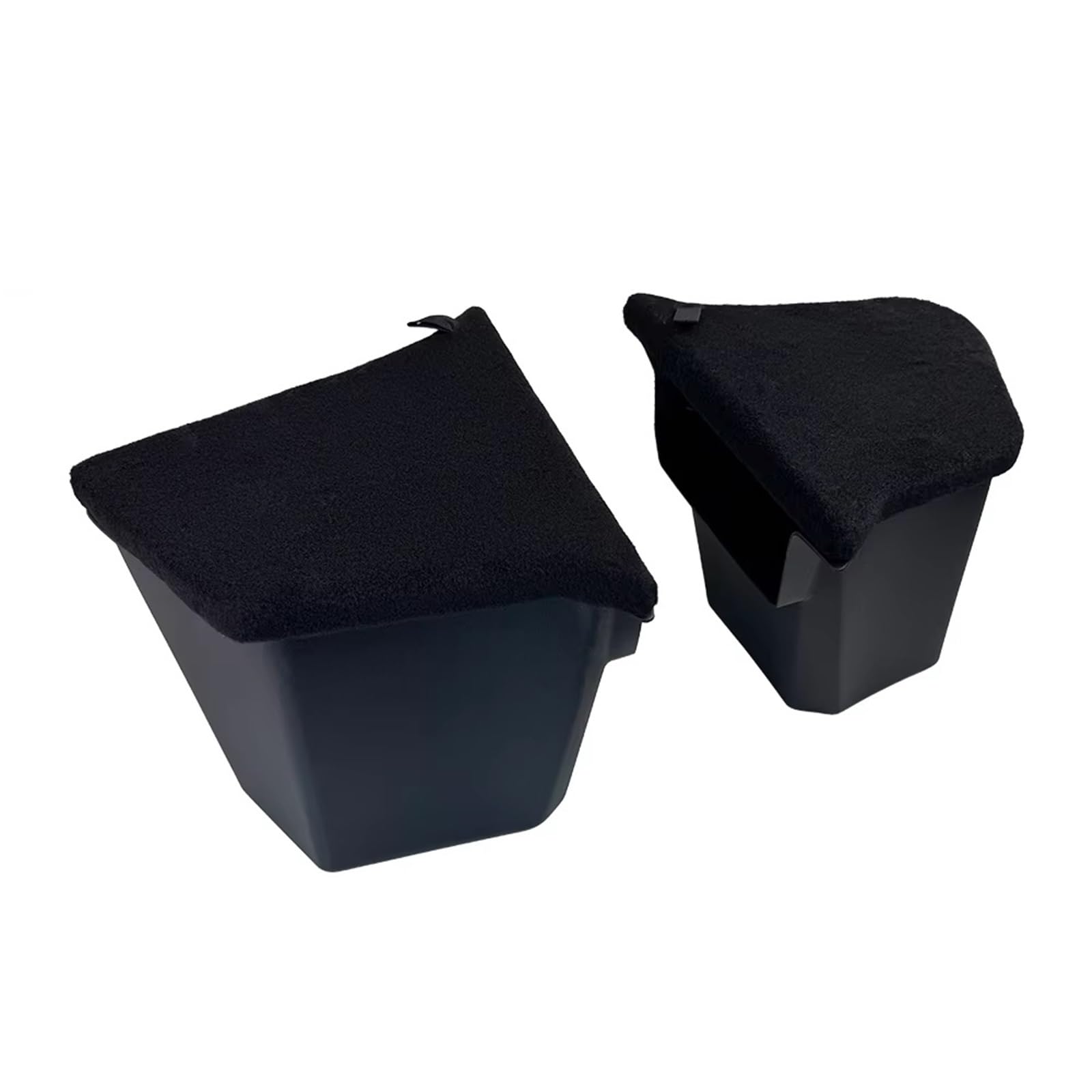 Dtpnoa Cargo Cover Rear Trunck Side Storage Box With Flocking Or TPE Lids Covers And Drawstring For Tesla New For Model Y 2025 For Launch For Juniper Rear Trunk Parcel Shelf(Flocking)