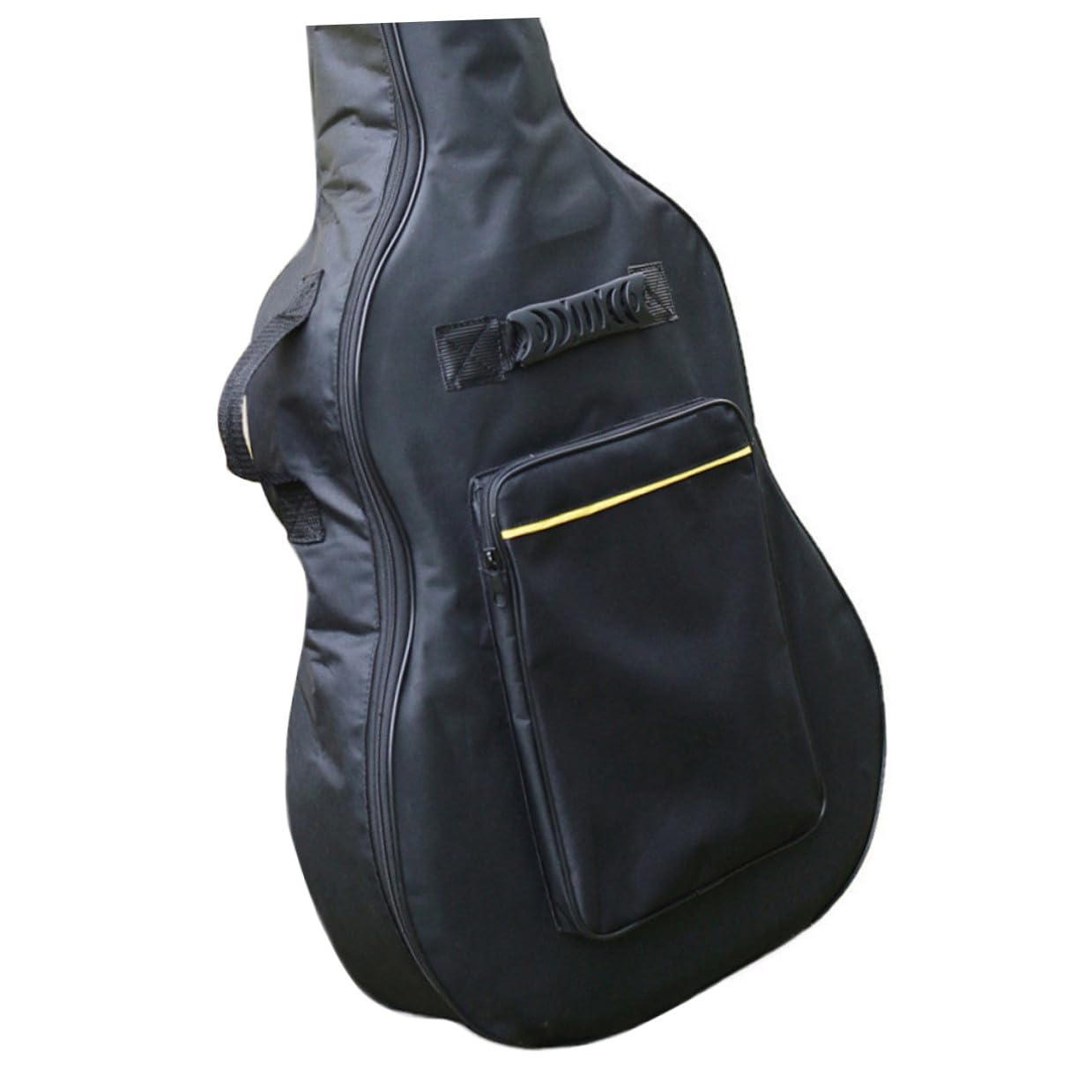 Borsa per Chitarra Acustica 41 Pollici, Custodia Imbottita | Tessuto Oxford Nero, Tracolla Inclusa, Stile Zaino Classico Tasche Frontali