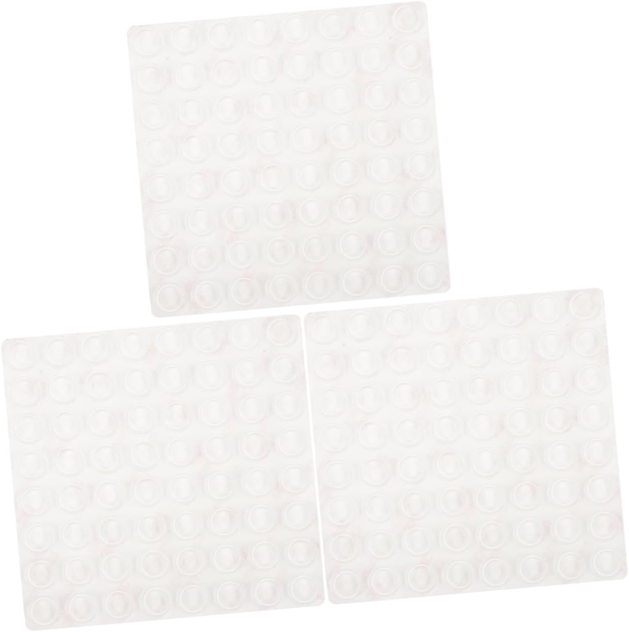 VILLCASE 3pcs Cabinet Door Bumpers Transparent Adhesive Silicone Pads for Furniture -Collision and Noise Reduction for Cabinets and Tables