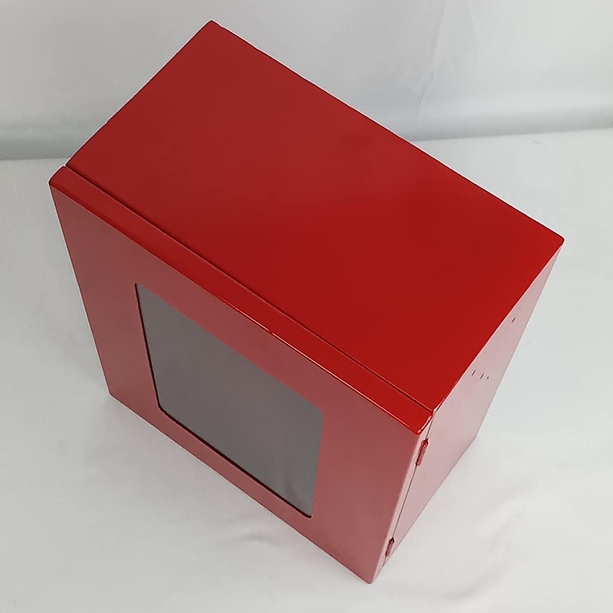 ISOP Armadio per Defibrillatore – Armadio per DEA – Scatola per DEA – Supporto per Defibrillatore – Vetrina per DEA – Scatola Rossa per Attrezzature di Sicurezza Antincendio – 36 × 29 × 17 cm – Rosso