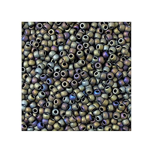 10 g TOHO Round Seed Beads Rocailles, Size 11/0, Matte Color Iris Brown (# 614), Japan, Glass — image 1
